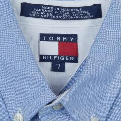 Pre Owned Tommy Hilfiger Blue Long Sleeve Buttondown Cotton Shirt 7 Yrs