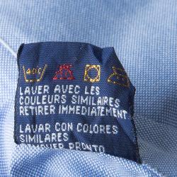 Pre Owned Tommy Hilfiger Blue Long Sleeve Buttondown Cotton Shirt 7 Yrs