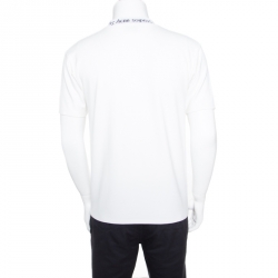 Pre Owned Acne Studios Off White Stretch Jersey Ribbed Neck Navid T-Shirt S