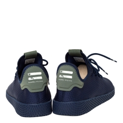 Pre Owned Pharrell Williams x Adidas Navy Blue Cotton Knit PW Tennis Hu Sneakers Size 46