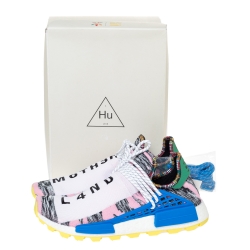 Pre Owned Pharrell Williams x Adidas Multicolor Cotton Knit PW Solar HU Sneakers Size 46