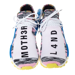 Pre Owned Pharrell Williams x Adidas Multicolor Cotton Knit PW Solar HU Sneakers Size 46