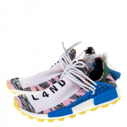 Pre Owned Pharrell Williams x Adidas Multicolor Cotton Knit PW Solar HU Sneakers Size 46