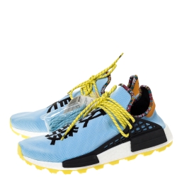 Pre Owned Pharrell x Adidas HU NMD Blue Cotton Knit Clear Sky - Inspiration Pack Sneakers Size 46