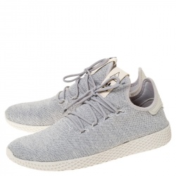 Pre Owned Pharrell Williams x Adidas Grey Cotton Knit PW Tennis Hu Sneakers Size 46