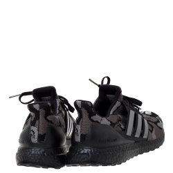 Pre Owned Adidas x Bape Camo Knit Fabric And Rubber Ultra Boost Sneakers Size 46