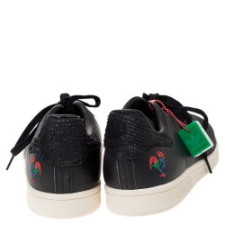 Pre Owned Adidas Stan Smith CNY Black Leather Year Of The Rooster Sneaker Size 46