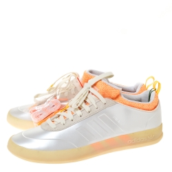 Pre Owned Adidas White Rubber And Suede Palace Pro 2 Lace Up Sneaker Size 46