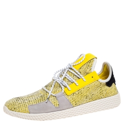 Pharrell Williams x Adidas Yellow Knit Fabric Solar Hu Sneakers Size 46