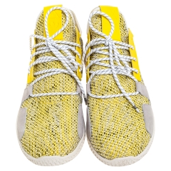 Pharrell Williams x Adidas Yellow Knit Fabric Solar Hu Sneakers Size 46