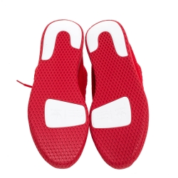 Pre Owned Pharrell Williams x Adidas Scarlet Red Cotton Knit PW Tennis Hu Sneakers Size 46