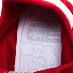 Pre Owned Pharrell Williams x Adidas Scarlet Red Cotton Knit PW Tennis Hu Sneakers Size 46