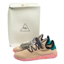 Pre Owned Pharrell Williams x Adidas Multicolor Knit Fabric PW Tennis Hu Sneakers Size 46