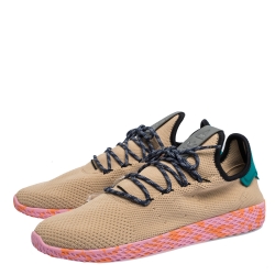 Pre Owned Pharrell Williams x Adidas Multicolor Knit Fabric PW Tennis Hu Sneakers Size 46