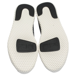 Pre Owned Pharrell Williams x Adidas Grey/Black Knit Fabric PW Tennis Hu Sneakers Size 46