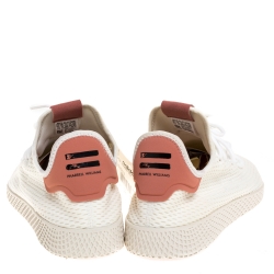 Pre Owned Adidas White Cotton Knit Pharrell Williams Tennis Hu Sneakers Size 46