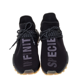 Adidas x Pharrell Williams Core Black Knit Fabric PW HU NMD PRD Sneakers Size 40