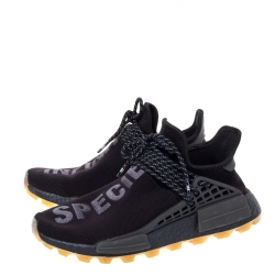 Adidas x Pharrell Williams Core Black Knit Fabric PW HU NMD PRD Sneakers Size 40