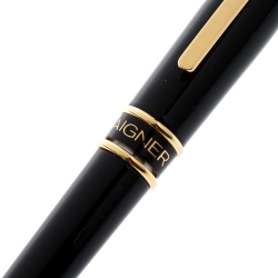 Aigner Black Resin Ballpoint Pen & Cufflink Set