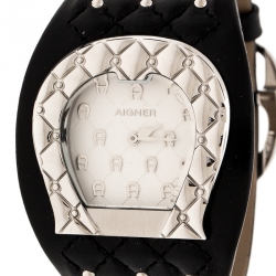 Pre Owned Aigner White Stainless Steel L'Aquila A41200 Women's Wristwatch 36 mm