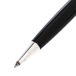 Pre Owned Aigner Black Resin Silver Tone Ballpoint Pen