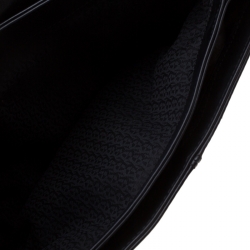 Pre Owned Aigner Black Leather Messenger Bag