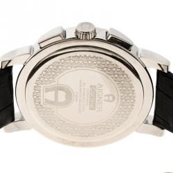 Aigner Silver  White Stainless Steel Cortina A26500 Men's Wristwatch 42 mm