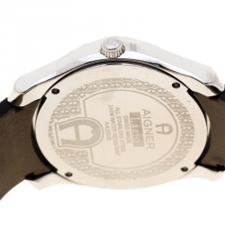Aigner White Stainless Steel Lazio A42000 Men's Wristwatch 44 mm