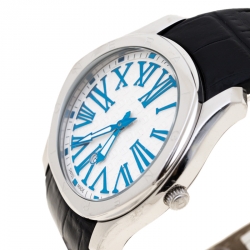 Aigner White Stainless Steel Lazio A42000 Men's Wristwatch 44 mm