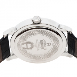 Pre Owned Aigner Black Stainless Steel Cortina A26000 Women's Wristwatch 42 mm