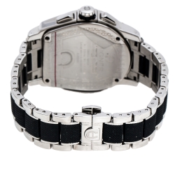 Aigner Silver Stainless Steel Rubber Roma Chrono A38500 Men's Wristwatch 46 mm