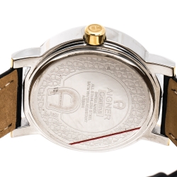 Aigner Silver White Two-Tone Stainless Steel Cortina A26000 Men's Wristwatch 41 mm