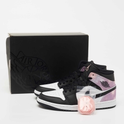Pre Owned Air Jordan 1 Tricolor Leather and Tie Dye Fabric Mid SE Zen Master Sneakers Size 42