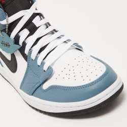 Pre Owned Air Jordans Multicolor Leather Jordan 1 Mid Sneakers Size 44