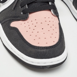 Pre Owned Air Jordans Multicolor Leather Jordan 1 Low OG Bleached Coral Sneakers Size 40