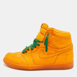 Pre Owned حذاء رياضي إير جوردن جوردان 1 ريترو هاي جاتوريد أورانج ليد برتقالي مخصر مقاس 46