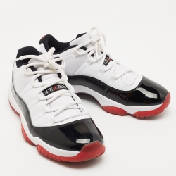 Pre Owned Air Jordan 11 Tricolor Patent and Leather Concord Bred Sneakers Size 44