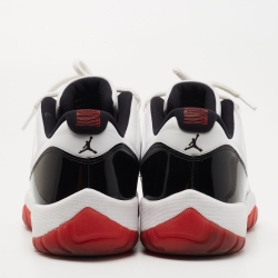 Pre Owned Air Jordan 11 Tricolor Patent and Leather Concord Bred Sneakers Size 44