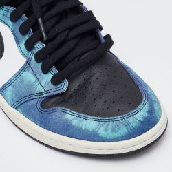 Pre Owned Air Jordan Multicolor Leather Tie Dye Air Jordan 1 Retro High Top Sneakers Size 44.5