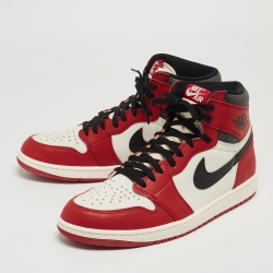 Air Jordan Multicolor Leather Retro OG High Top Sneakers Size 47.5