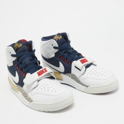 Pre Owned Air Jordans Multicolor Leather Jordan Legacy 312 Olympic Sneakers Size 43