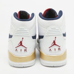 Pre Owned Air Jordans Multicolor Leather Jordan Legacy 312 Olympic Sneakers Size 43