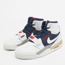 Pre Owned Air Jordans Multicolor Leather Jordan Legacy 312 Olympic Sneakers Size 43