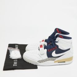 Pre Owned Air Jordans Multicolor Leather Jordan Legacy 312 Olympic Sneakers Size 43