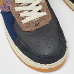 Pre Owned Nike Air Multicolor Leather And Canvas Force 1 Low Travis Scott Cactus Jack Sneakers Size 47.5