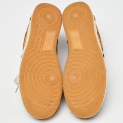 Pre Owned Nike Air Multicolor Leather And Canvas Force 1 Low Travis Scott Cactus Jack Sneakers Size 47.5