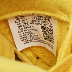 Pre Owned Air Jordans Yellow Leather Jordan 4 Retro Lightning Sneakers Size 44.5