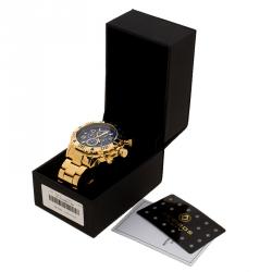 Akribos XXIV Blue Stainless Steel AK814YGBU Chronograph Men's Wristwatch 50MM