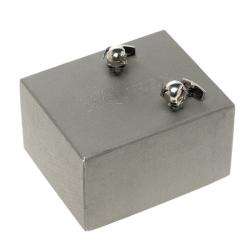 Pre Owned Alexander McQueen Fly & Skull Silver Tone Cufflinks