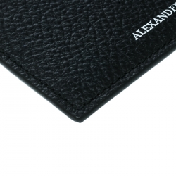 Alexander McQueen Black Leather Card Holder